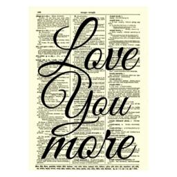 Love You More Antique Dictionary Art Print 1897 Vintage Page - thumbnail 3