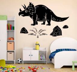 Triceratops Dinosaur Wall Decal Nursery Kids Room Decor 4202 - thumbnail 1
