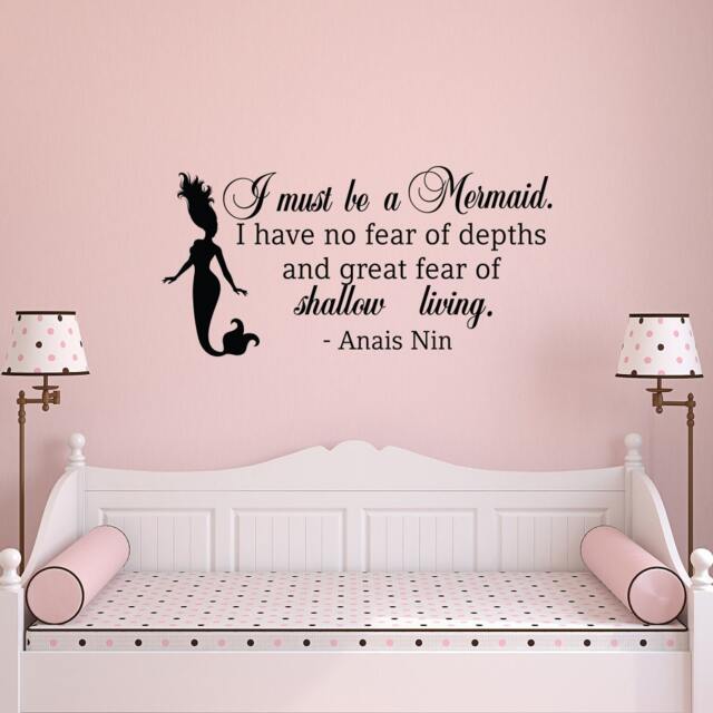 "Mermaid Nursery Wall Decal ""I Must Be A Mermaid" - image 1