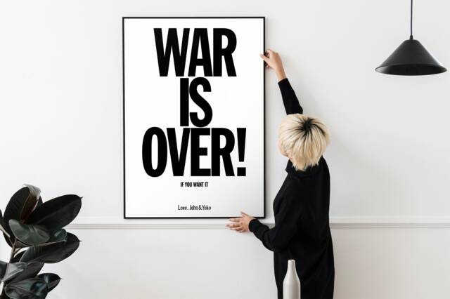 War Is Over Poster - The Beatles Wall Art John & Yoko Song Lennon Print Iconic Music Available All World's Languages - image 1