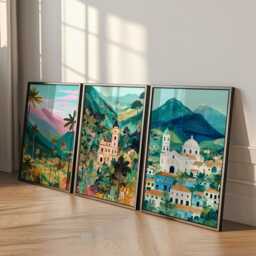 Set Of 3 Colombia Posters, South America Travel Wall Art, Tropical Landscape Print Set, Modern Artwork, Cultural Home Decor, Vibrant Style - thumbnail 3