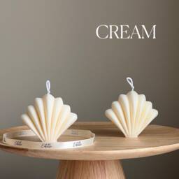 Soy Scallop Shell Candle - Summer Home Decor, Vegan - thumbnail 3