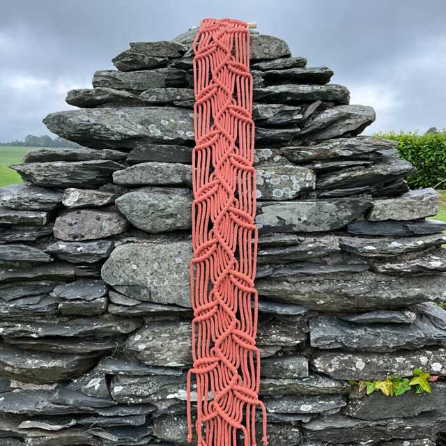 Terracotta Wall Hanging, Extra Long Forest Vine, Irish Home Decor Gift - 7 X 58 Inches - image 1