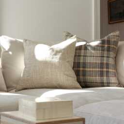 Beige Textured Pillow Cover, Solid Throw Pillow, Tan Ivory For Sofa, Neutral Pillows, Couch Cushions -- Layla - thumbnail 2