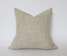 Beige Textured Pillow Cover, Solid Throw Pillow, Tan Ivory For Sofa, Neutral Pillows, Couch Cushions -- Layla - thumbnail 1