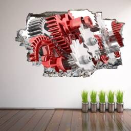 Gears Wall Decal Sticker Mural Poster Print Art Garage Decor Ge16 - thumbnail 2