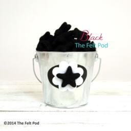 Felt Stars - 3 To 4 cm 10 Count Color Black Wool - Bowl Fillers Garland Halloween Wall Hanging - thumbnail 2