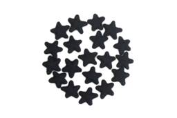 Felt Stars - 3 To 4 cm 10 Count Color Black Wool - Bowl Fillers Garland Halloween Wall Hanging