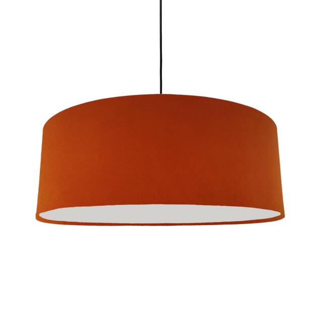 Extra Large Burnt Orange Velvet Lampshade With Diffuser - image 1