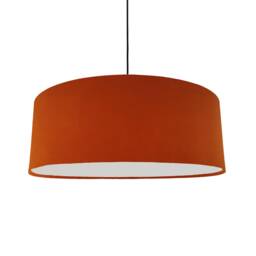 Extra Large Burnt Orange Velvet Lampshade With Diffuser - thumbnail 1