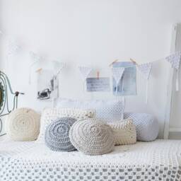 Couple Of Cotton Round Stuffed Cushion For Nursery Room/Newborn Decor - thumbnail 3