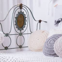 Couple Of Cotton Round Stuffed Cushion For Nursery Room/Newborn Decor - thumbnail 2