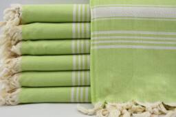 "Pistachio Green Towel, Turkish Peshtemal, Handmade Towel, Soft Towel, 40""x70"