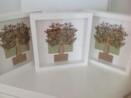 Family Tree, Keepsake Box Frame, Gift, New Home, Handmade Tree Grandmother, Generations, Pets, Unique Gift - thumbnail 1