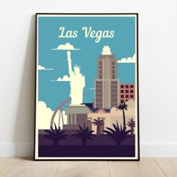 Las Vegas Retro Travel Poster Usa Vintage Wall Art Print - thumbnail 2