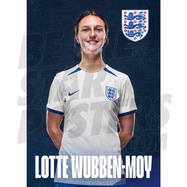 Lionesses Wubben-Moy 23/24 Home Headshot Poster - Officially Licensed Product A4/A3 Framed Options - image 1
