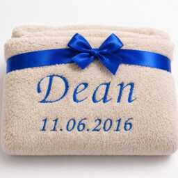 Personalized 3D Baby Blanket With Name & Date, 75 X 100 cm, Soft Cuddly Motif, Gift For Birth, Christening - thumbnail 4