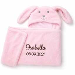 Personalized 3D Baby Blanket With Name & Date, 75 X 100 cm, Soft Cuddly Motif, Gift For Birth, Christening - thumbnail 3