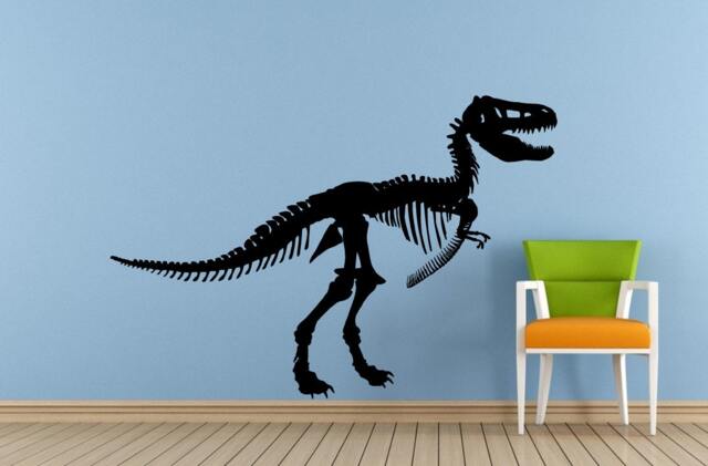 Dinosaur Ancient Reptile Animal Raptor T-Rex Skeleton Predator Window Or Wall Car Vinyl Peal & Stick Removable Sticker Decal L1501 - image 1