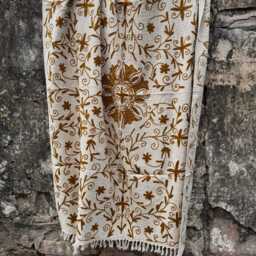 Boho Ethnic Suzani Cotton Tnt Decorative Throw Blanket For Living Room & Bedroom - thumbnail 2