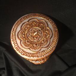 Henna Inspired Pillar Candle, Custom Wedding Decor - thumbnail 4