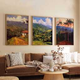 Set Of 3 Colombia Posters, Prints, Travel Wall Art Set, Landscape Colombian Prints - thumbnail 1