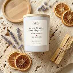 New Chapter Beginnings Gift, Personalised Scented Candle, Job Promotion Leaving Work Retiredment Good Luck For Colleague Friend - thumbnail 1