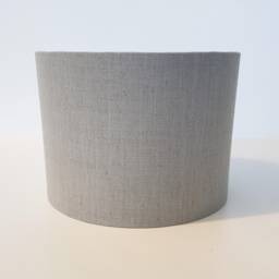 Dove Grey Lampshade in Linen With White Lining, Textured Large Plain Ceiling Lightshade - thumbnail 3