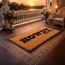 Howdy Honey Doormat - Custom Southern Welcome Rug Funny Western Home Decor - thumbnail 3