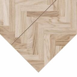 Diamond Herringbone Extendable Natural Oak Dining Table - thumbnail 3