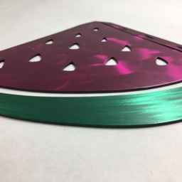 Watermelon Metal Wall Art With 14Ga Steel, Two-Tone Translucent Powder Coat - thumbnail 3