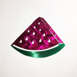 Watermelon Metal Wall Art With 14Ga Steel, Two-Tone Translucent Powder Coat - thumbnail 1
