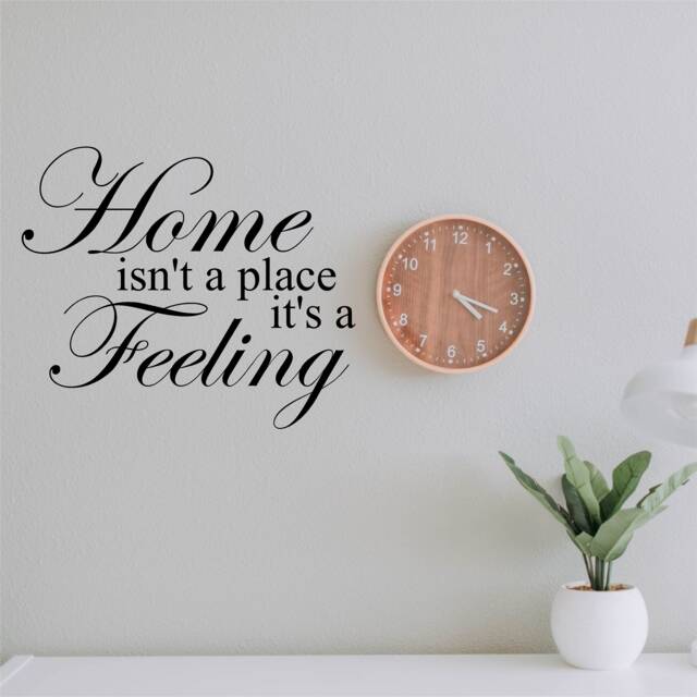 Home Is A Feeling - 0157, Wall Art Decal, Transfer, Mural, Sticker, 75 Colours, 5 Sizes, Interior Or Exterior Use , Easy To Apply - image 1