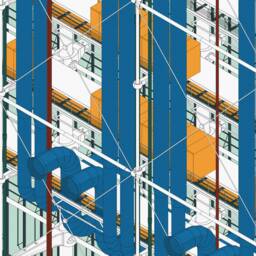 Centre Pompidou France Modern Architecture Art Print - Graphic Illustration Abstract Poster Minimalist Beaubourg - thumbnail 3