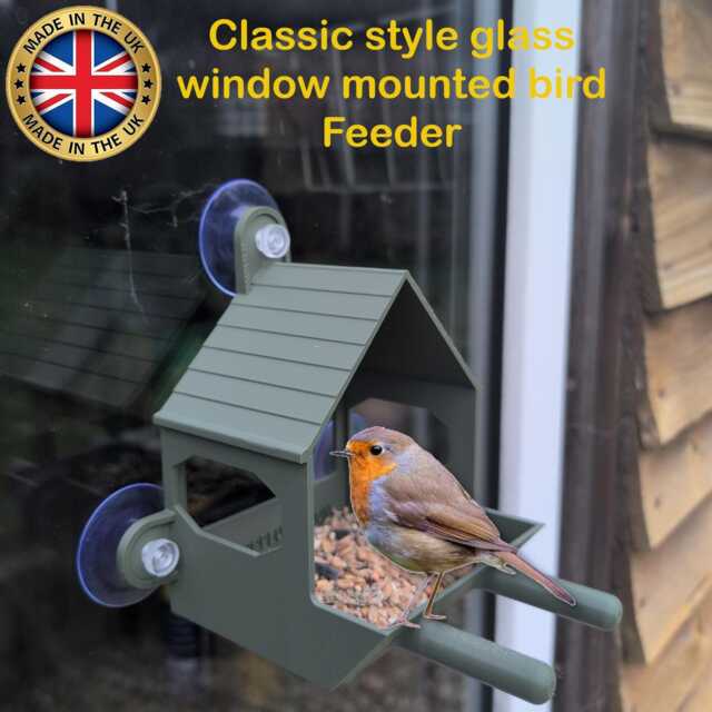 Glass Window Mounted Bird Feeder Classic Style With Strong Suction Pads - image 1