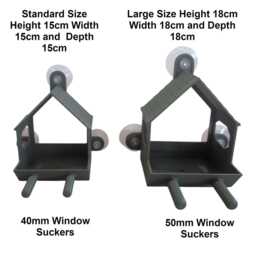 Glass Window Mounted Bird Feeder Classic Style With Strong Suction Pads - thumbnail 2