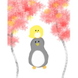 Penguin & Peep Friendship - Art Print 8x10 13x19 - thumbnail 2
