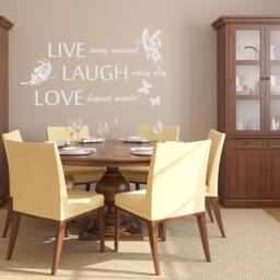 Live Laugh Love Vinyl Wall Quotes Butterfly Decal Inpirational Words - 003 - thumbnail 1