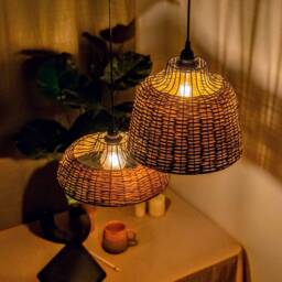 Willow Pendant Lamp Handmade Japanese Minimalist Chandelier - thumbnail 1