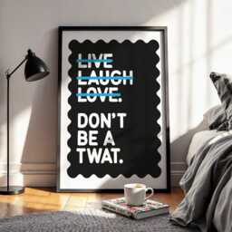 Funny Swearing Quote Print Live Laugh Love - Gallery Wall Art - thumbnail 3