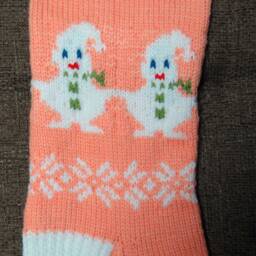 Hand Knitted Christmas Stocking Unique Holiday Decor - thumbnail 3