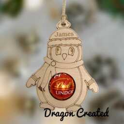 Personalised Chocolate Tree Decorations, Lindor Holder, Christmas Ornament , Place Setting, Family Bauble - thumbnail 2