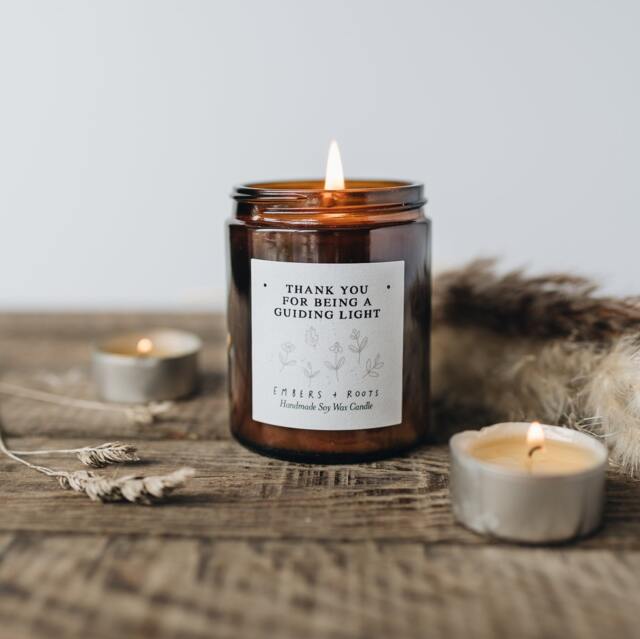 Thank You For Being A Guiding Light Scented Soy Candle Teacher Gift - image 1