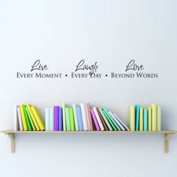 Live Laugh Love Wall Decal Inspirational Home Decor - thumbnail 1