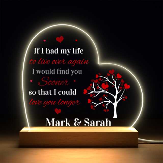 Valentines Gift For Him, New Home Gift, Engagement Wedding Anniversary Gifts For Her, Custom Led Night Light Decor Lamp - image 1