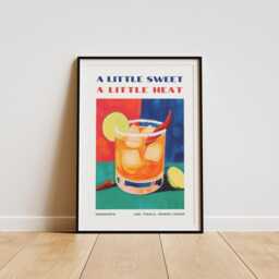 Spicy Margarita Print - Marg Wall Art, Cocktail Print, Bar Cart Decor, Kitchen Poster, Art - thumbnail 2