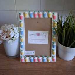 Colourful Resin Drinks Cup Decals Photo Frame 5 X 7 Inches - thumbnail 3