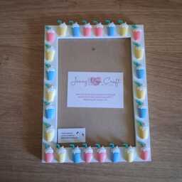 Colourful Resin Drinks Cup Decals Photo Frame 5 X 7 Inches - thumbnail 2