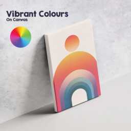 Modern Gradient Rainbow Arch Minimalist Abstract Canvas Wall Art Print Decor Picture Ready To Hang - thumbnail 4