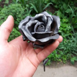 Rose, Hand Forged Rose, Metal Steel Iron Anniversary, Iron Rose 6Th Anniversary Gift, Sixth Geschmiedete Rose - thumbnail 2